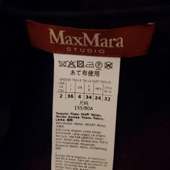 Beautiful Brand New Max Mara Wool And Mohair Coat